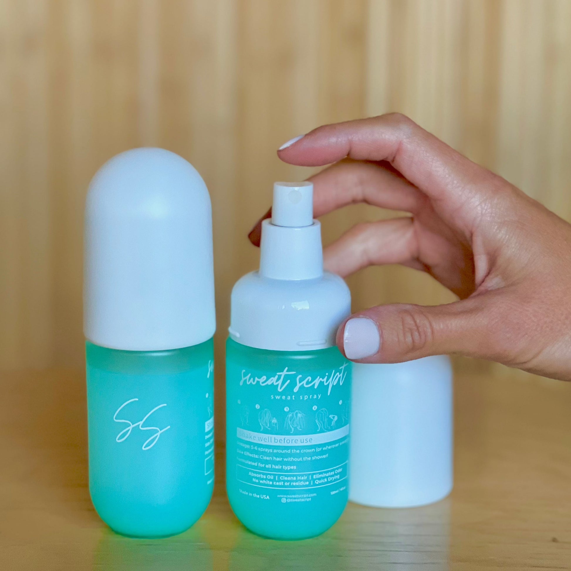 sweat script post workout hair spray